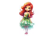 Little princess mermaid cliparts, an Object Graphic by JuliaStarArt-FantasyHome (Thumbnail 7 of 8)
