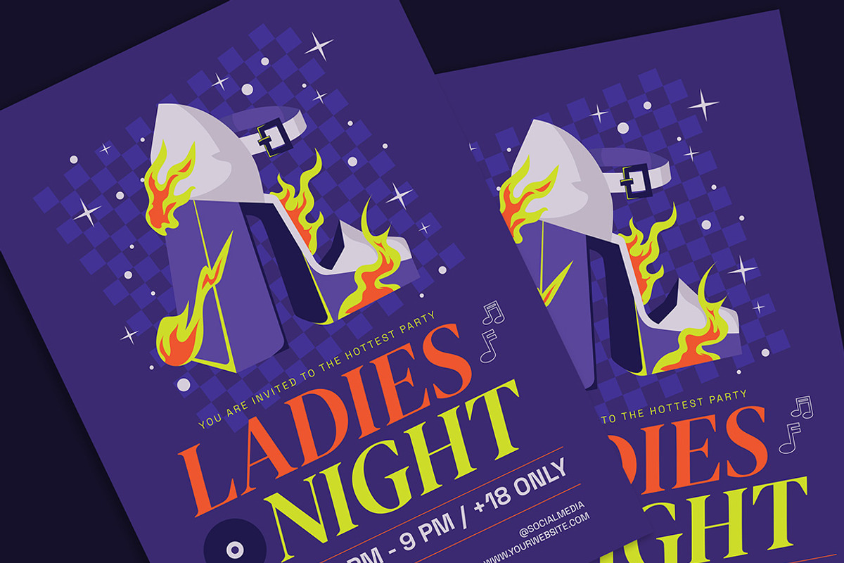 Ladies Night Flyer, a Flyer Template by Gumico Studio. (Photo 3 of 3)