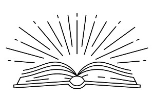 Illustrations of open book., an Education Illustration by incomible