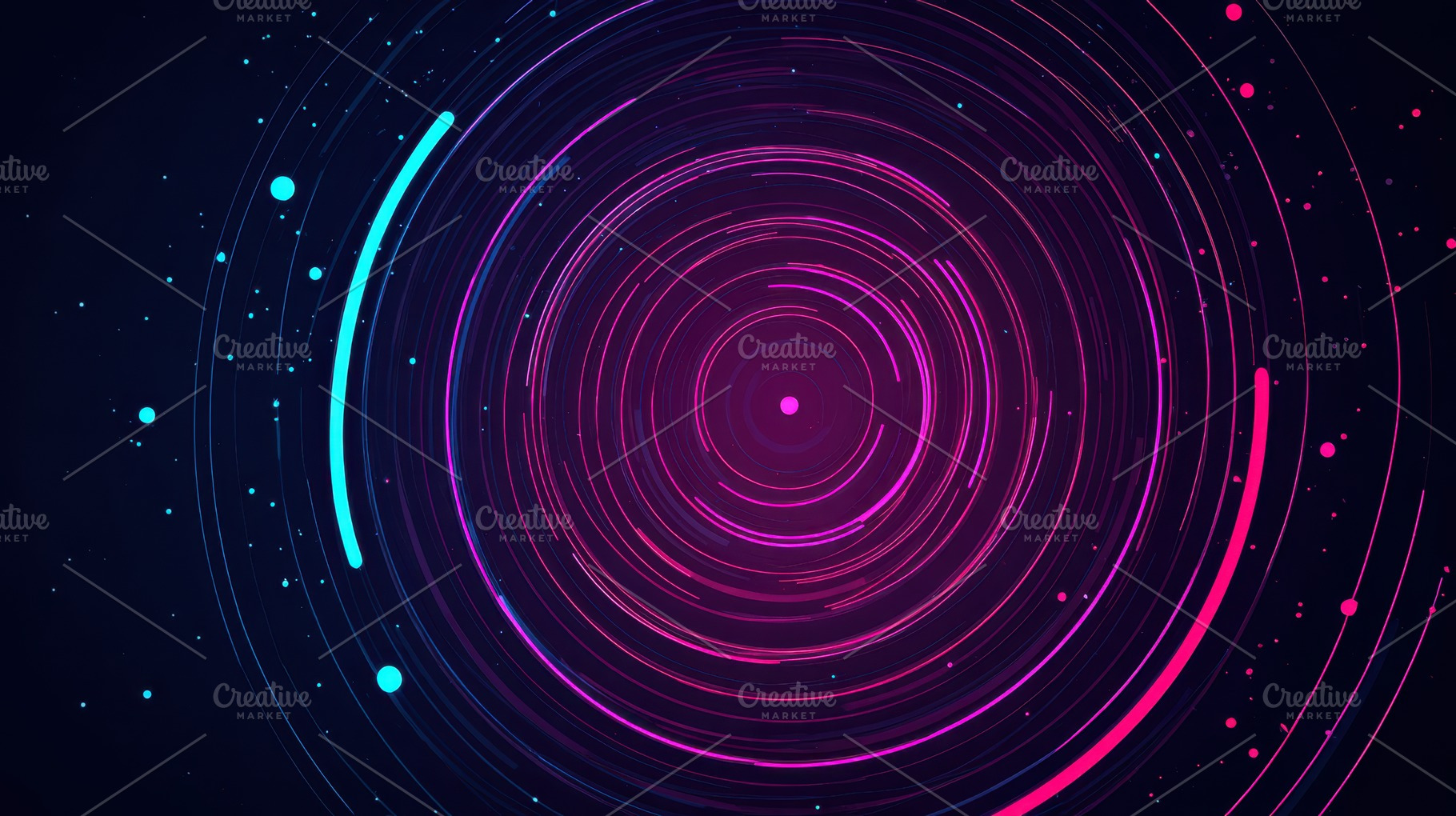 Vibrant abstract circular pattern, an Abstract Photo by AlyaAnd