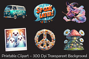 Groovy Halloween Element Clipart, an Illustration by RobertsArt (Thumbnail 6 of 7)