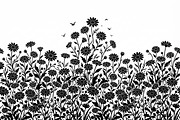 60 Daisy Flower Field Silhouette, a Seasonal Illustration by Amazin_art (Thumbnail 22 of 28)