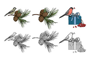 Christmas vector illustration.