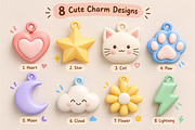 Kawaii Moon Cloud Flower KeychainSTL, an Object 3D Model by Layerology (Thumbnail 3 of 3)