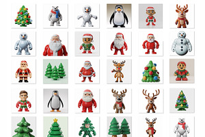 Set of cute characters christmas, an Object Illustration by SketchArtStudio