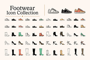 Footwear Icon Collection., an Object Graphic by Gomolach