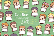 Cute Boys Signs, a Person Illustration by Palau (Thumbnail 1 of 10)