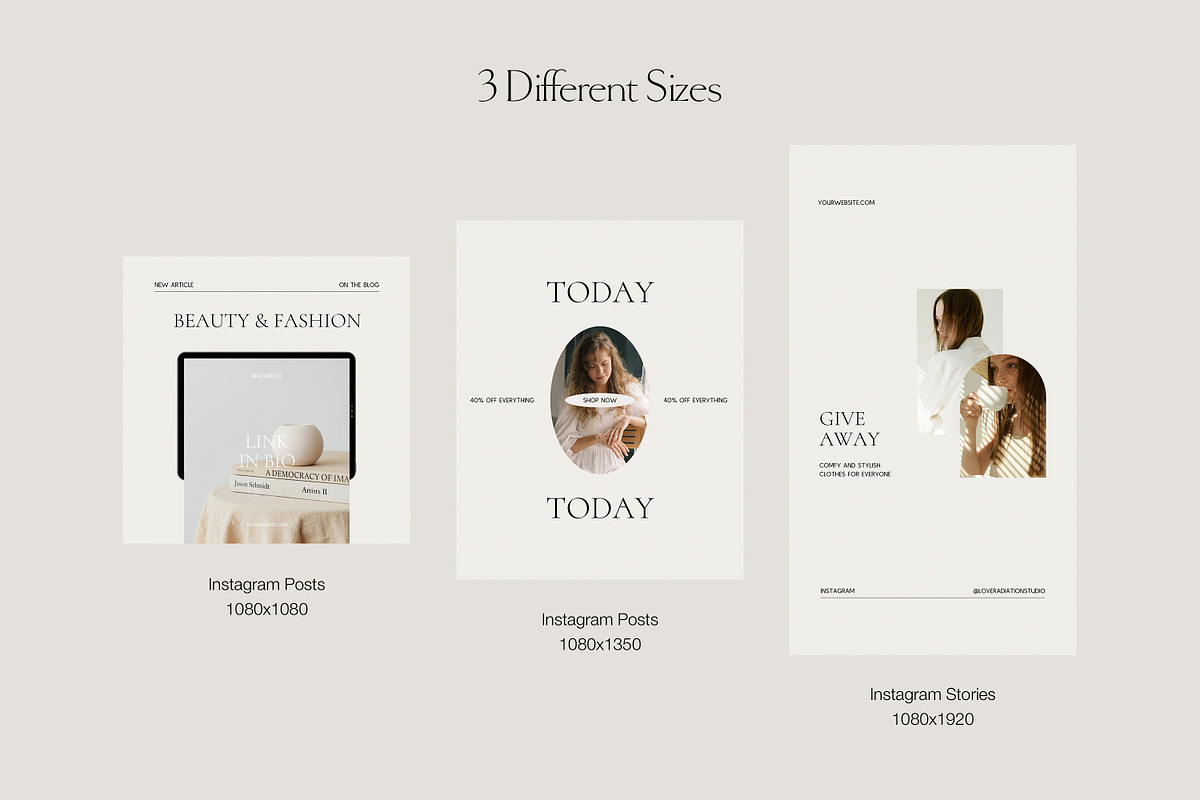 CANVA PS Instagram Posts Templates, a Social Media Template by Love Radiation Studio (Photo 11 of 22)