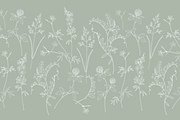 Delicate Herbarium Seamless Patterns, a Pattern Graphic by Maria Budarkiewicz (Thumbnail 2 of 22)