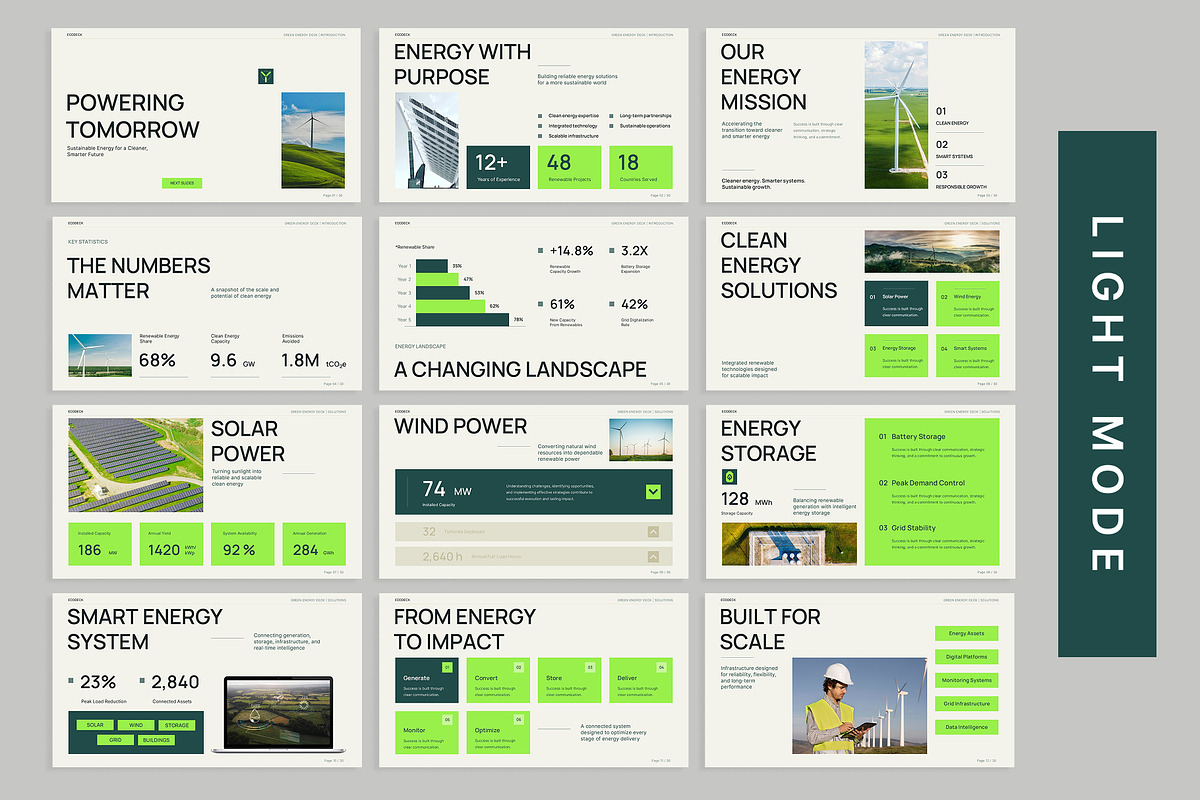 Green Energy Deck PowerPoint, a Presentation Template by New Coral Design (Photo 5 of 10)