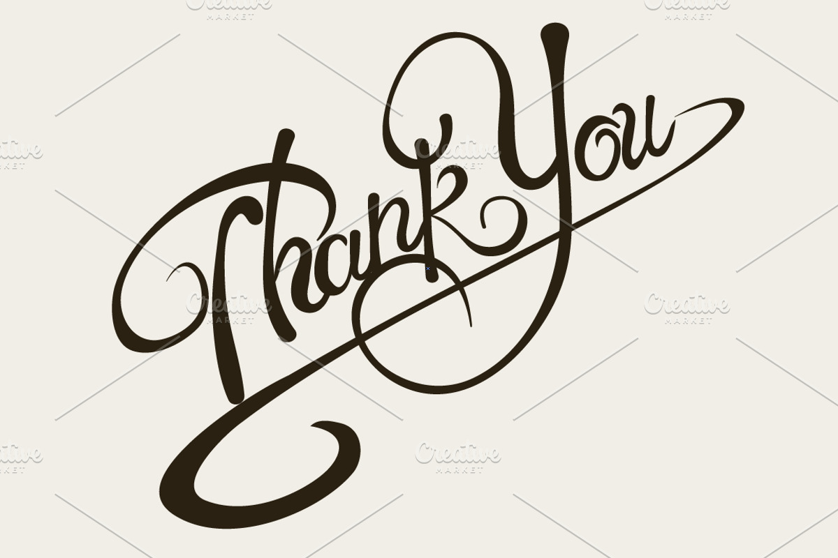 Thank you card. Vector