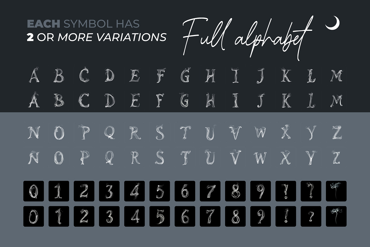 Graceful Smoke Letters Overlays, a Symbol Font by PhotoSpirit (Photo 3 of 8)