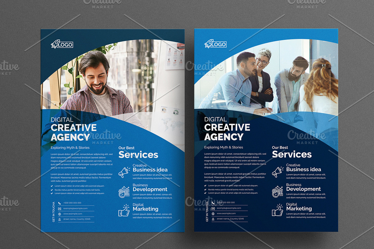 Clean Flyer Templates, a Flyer Template by Cristal Pioneer (Photo 3 of 4)