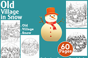 Old Village in Snow Coloring Pages, an Animal Illustration by martinblan (Thumbnail 1 of 4)