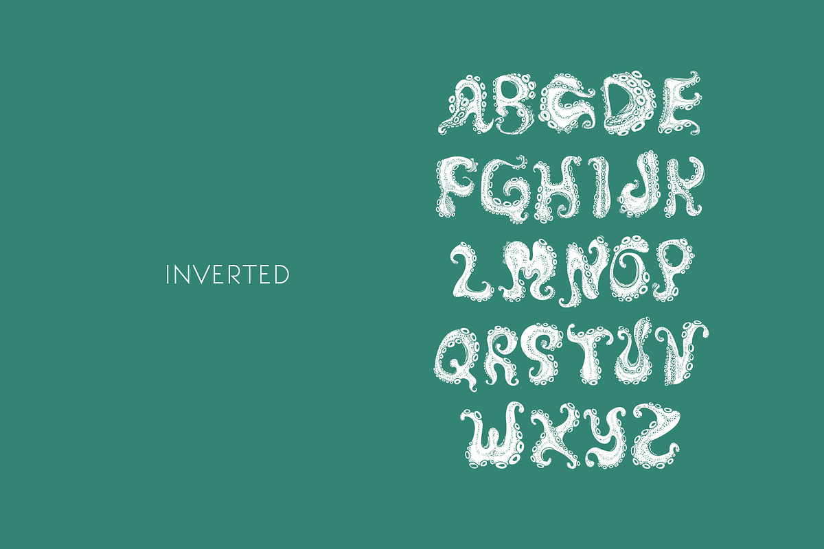 Octo - A hand lettering Octopus font, a Font by Plainly Simple Store (Photo 11 of 11)