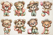 Funny Summer Teddy Bear Clipart, an Illustration by RobertsArt (Thumbnail 2 of 5)