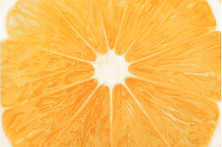 Orange citrus fruit slice macro