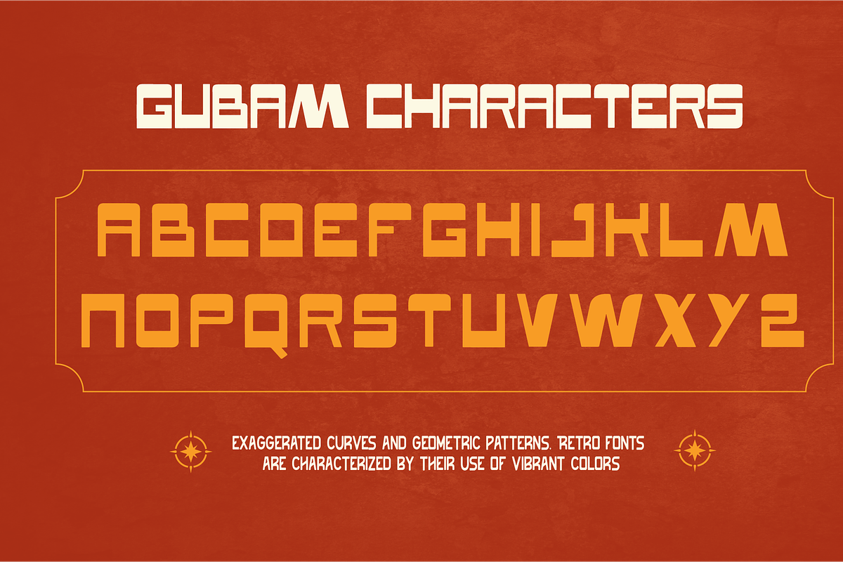 GUBAM - Bold Retro Vintage Font, a Sans Serif Font by Rightwheels (Photo 2 of 11)