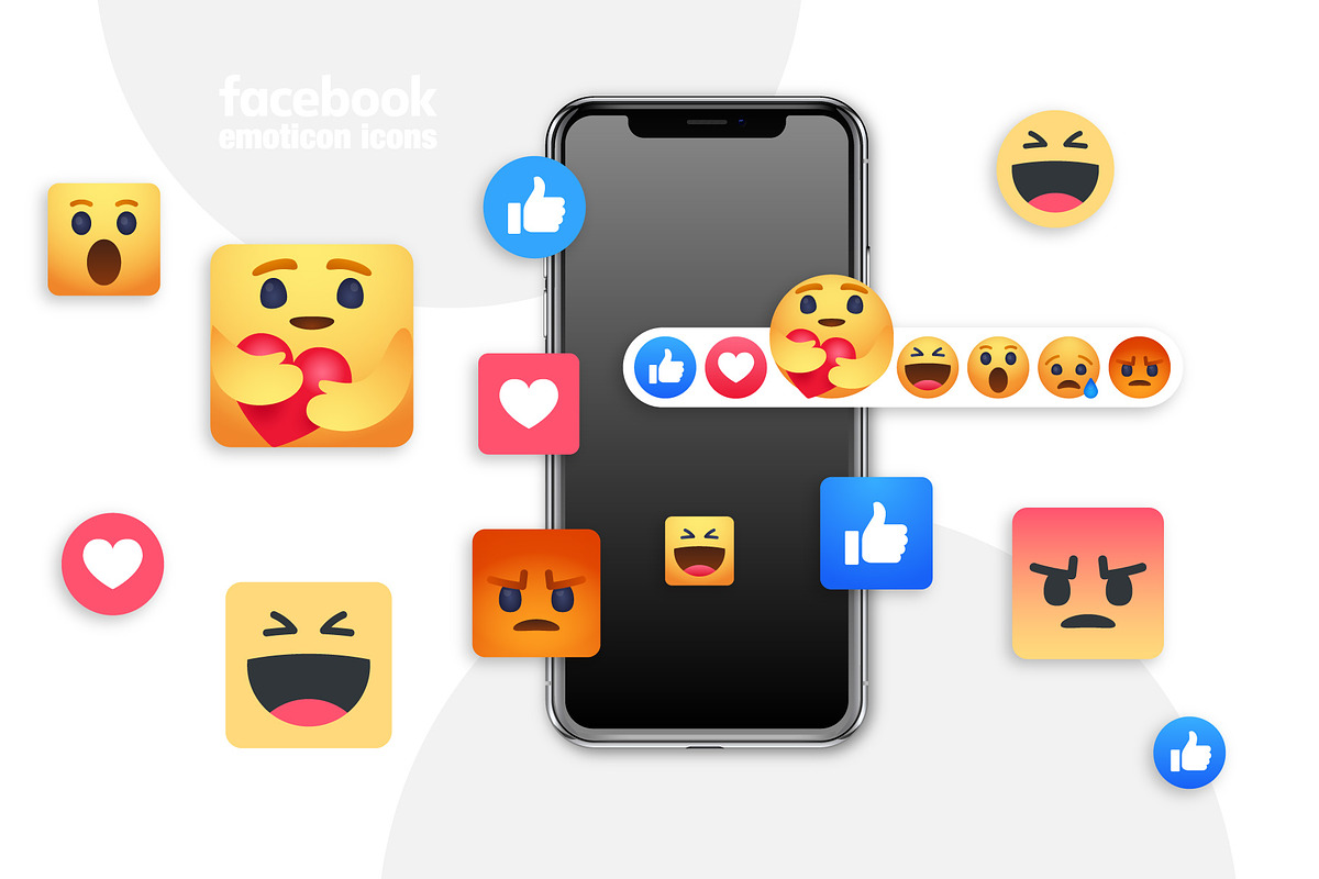 Facebook Emoticon icons, a Social Media Template by karnofff
