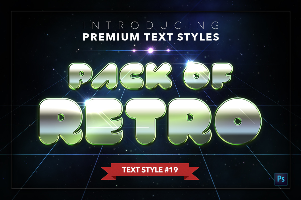 Retro #1 - 20 Text Styles, a Layer Style Add-On by Jonas Stensgaard (Photo 20 of 23)