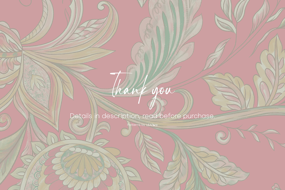 Chandira Paisley | Hand Drawn Prints, a Pattern Graphic by LEAFure (Photo 10 of 10)