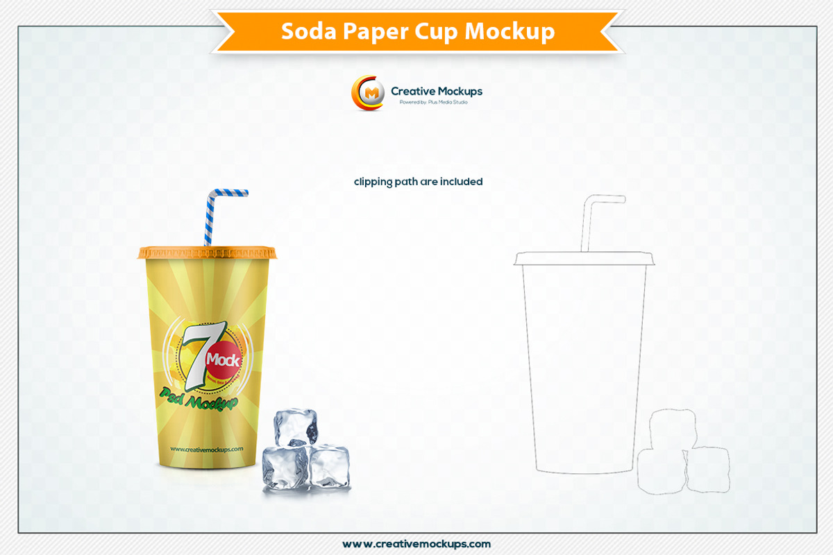 Soda Paper Cup Mockup, a Merchandise Mockup by Plus Media (Photo 4 of 6)