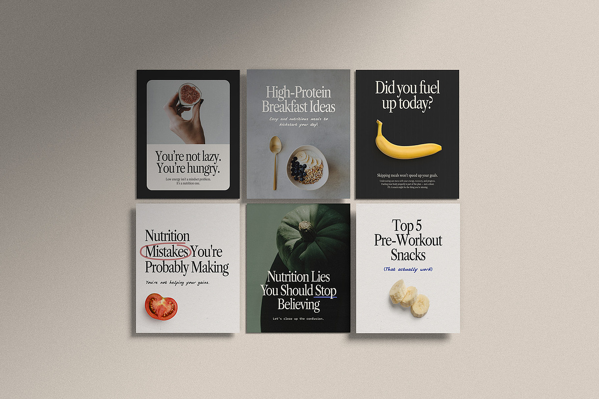 Sports Nutrition Posts - Canva, a Social Media Template by Willoe Studio (Photo 9 of 11)