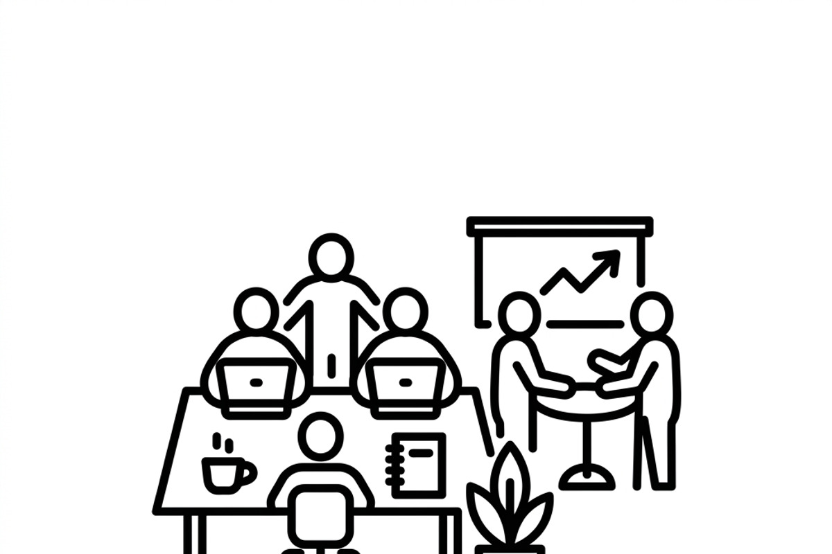 42 Tiny Business Startup Icon Set, an Outline Icon by adenpinkstore (Photo 3 of 12)