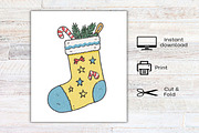 Cute Yellow Christmas Clipart, an Illustration by Canvas Craft (Thumbnail 8 of 8)