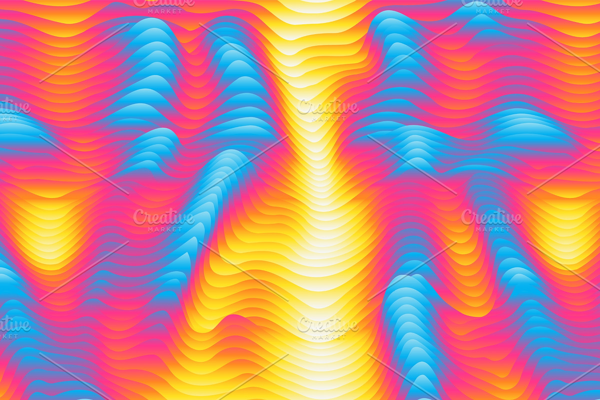 Hologram vector pattern pack, a Pattern Graphic by Gudiny (Photo 8 of 13)