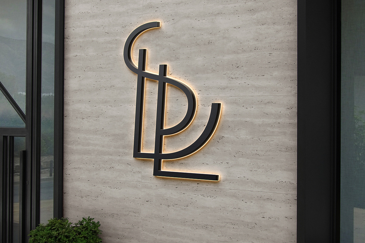 Logo Mockup 3D Black Luminous Sign, a Product Mockup by Asylab (Photo 1 of 5)