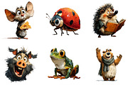 Quirky Woodland Animals PNG Clipart, an Illustration by Sublimation Artist (Thumbnail 7 of 7)