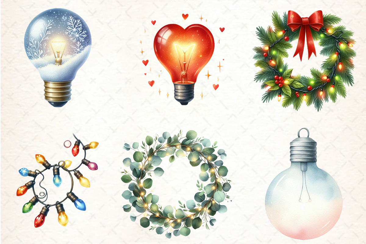 Christmas Lights and Garlands, an Illustration by DreamCafeArt (Photo 6 of 8)