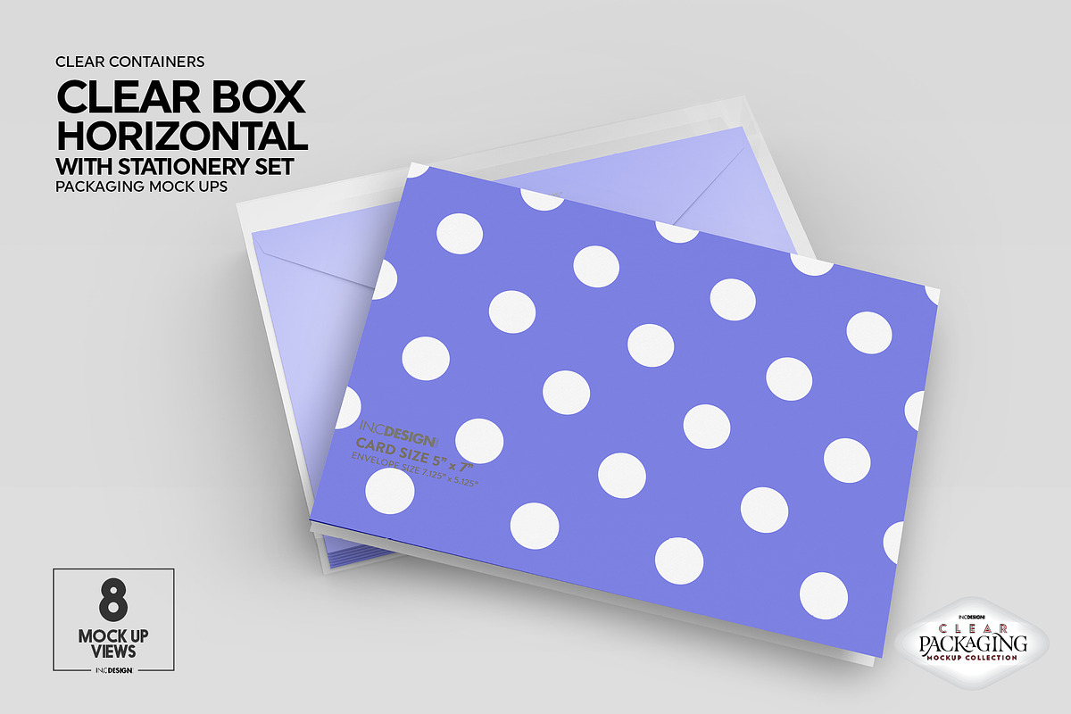Clear Box with Stationery Set Mockup, a Packaging Mockup by INCDesign (Photo 13 of 19)