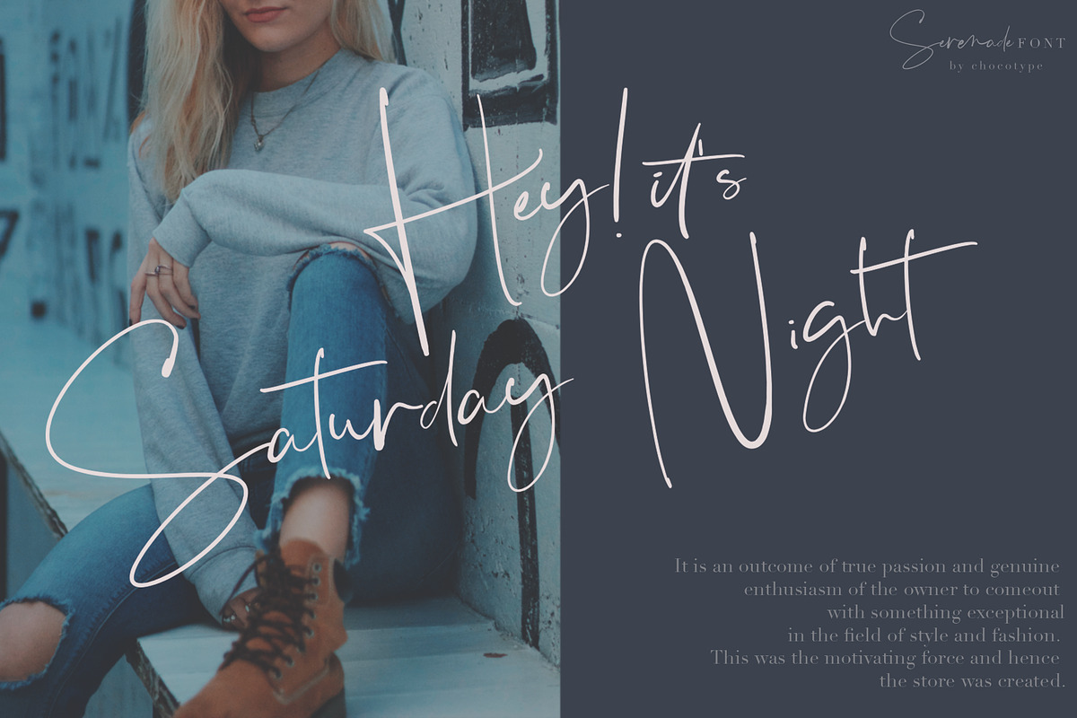 Serenade Script, a Script Font by Chocotype Std (Photo 2 of 7)