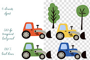 Kids Tractor Seamless Pattern Set, a Pattern Graphic by Oksana Dovhopol Art (Thumbnail 11 of 11)
