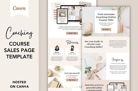 Coaching Sales Page Template Canva, a Landing Page Template by DeeBeeDesign