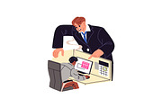 Overworking, work overload concept, a Work Illustration by PaperTrident (Thumbnail 8 of 9)