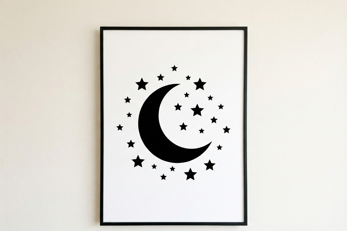 50 Crescent Moon with Stars, an Empty State Illustration by Amazin_art (Photo 3 of 47)