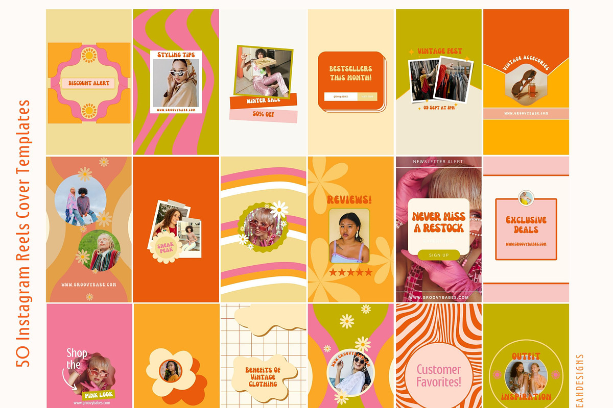 Retro Instagram Reel Cover Template, a Social Media Template by Hell Yeah Designs (Photo 3 of 5)