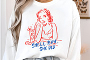Shell Yeah, She Did! Sassy Swimsuit, an Illustration by Libby Wishes (Thumbnail 3 of 5)