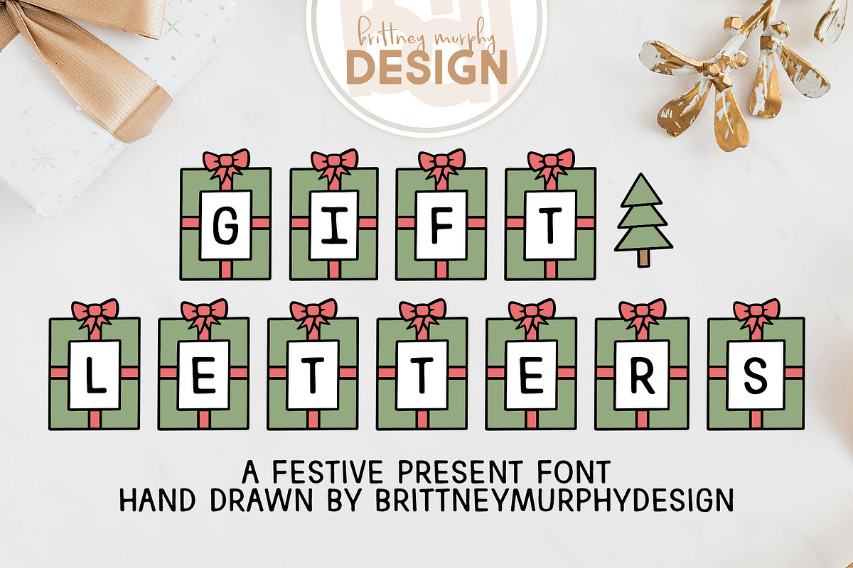 Gift Letters, a Symbol Font by Brittney Murphy Design (Photo 1 of 2)