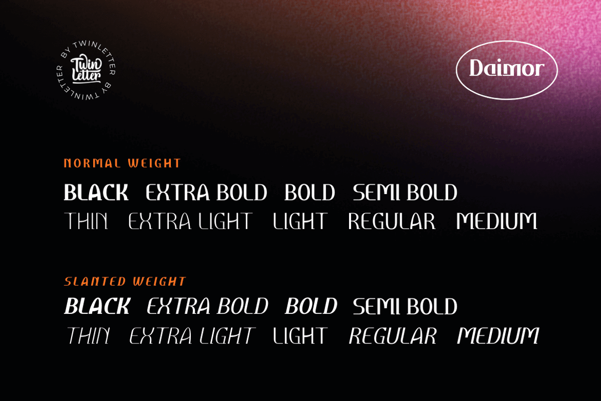 Daimor, a Sans Serif Font by twinstd (Photo 2 of 14)