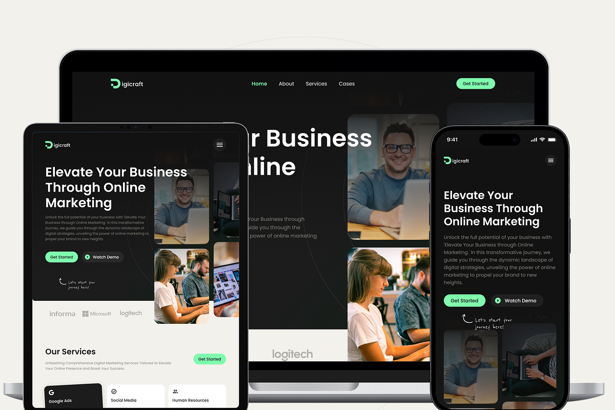 Digicraft - Framer Template, a Landing Page Template by Agensip Design Agency (Photo 6 of 10)