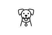 Dog portrait outline logo, a Branding & Logo Template by Vectorium Studio (Thumbnail 2 of 2)