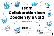 Team Collaboration Icon Doodle Vol 2, an Object Graphic by SLAB! Design (Thumbnail 1 of 3)