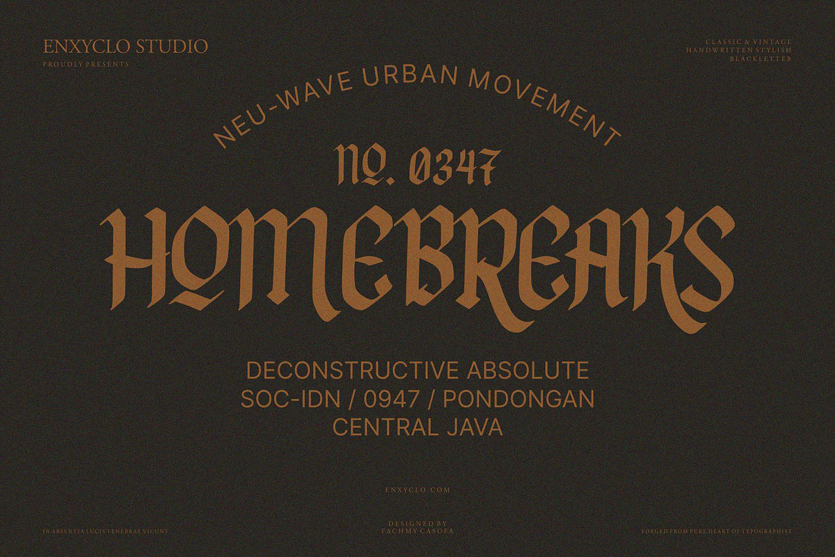 NCL Fegakines - Stylish Blackletter, a Blackletter Font by Enxyclo Studio (Photo 4 of 15)