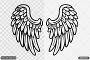 Angel Wings SVG PNG Design Bundle, an Illustration by Actual Pixel (Thumbnail 4 of 12)