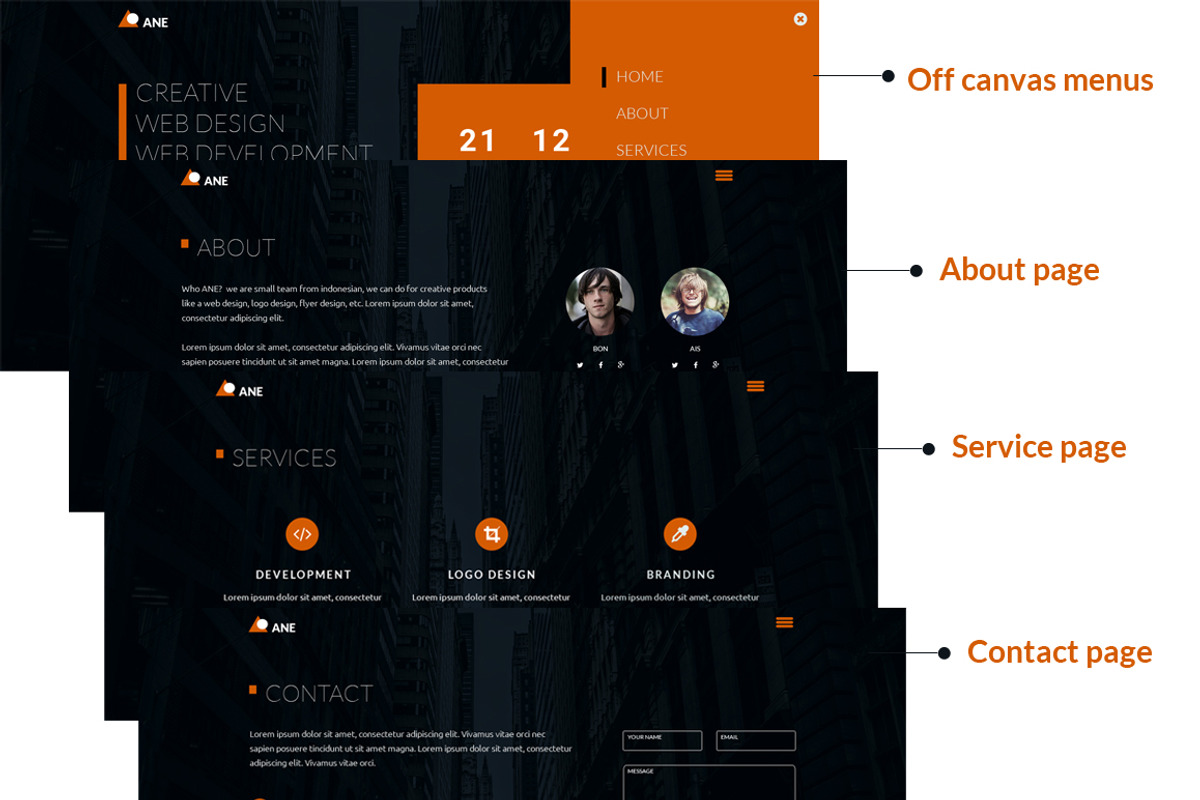 ANE Coming soon psd template, a Templates & Theme by Kayytechin Shop (Photo 2 of 2)