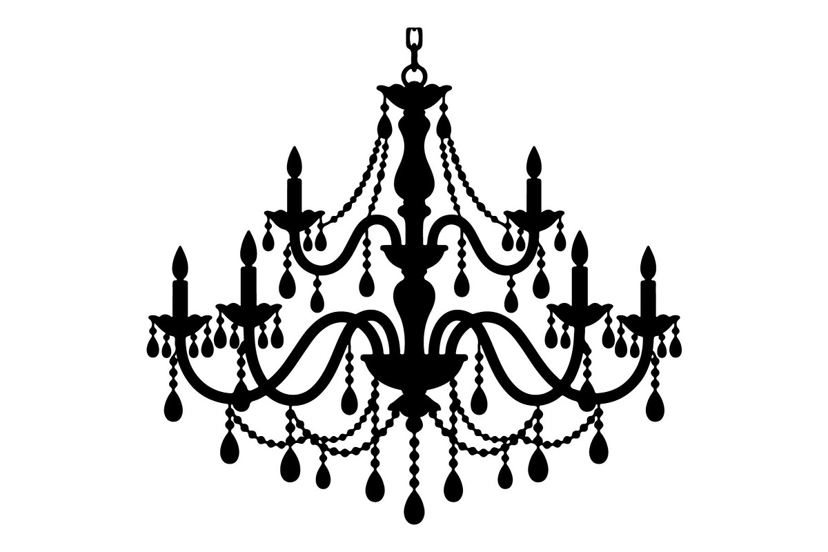 Elegant Chandelier Silhouette Bundle, an Object Graphic by hafijul (Photo 3 of 4)